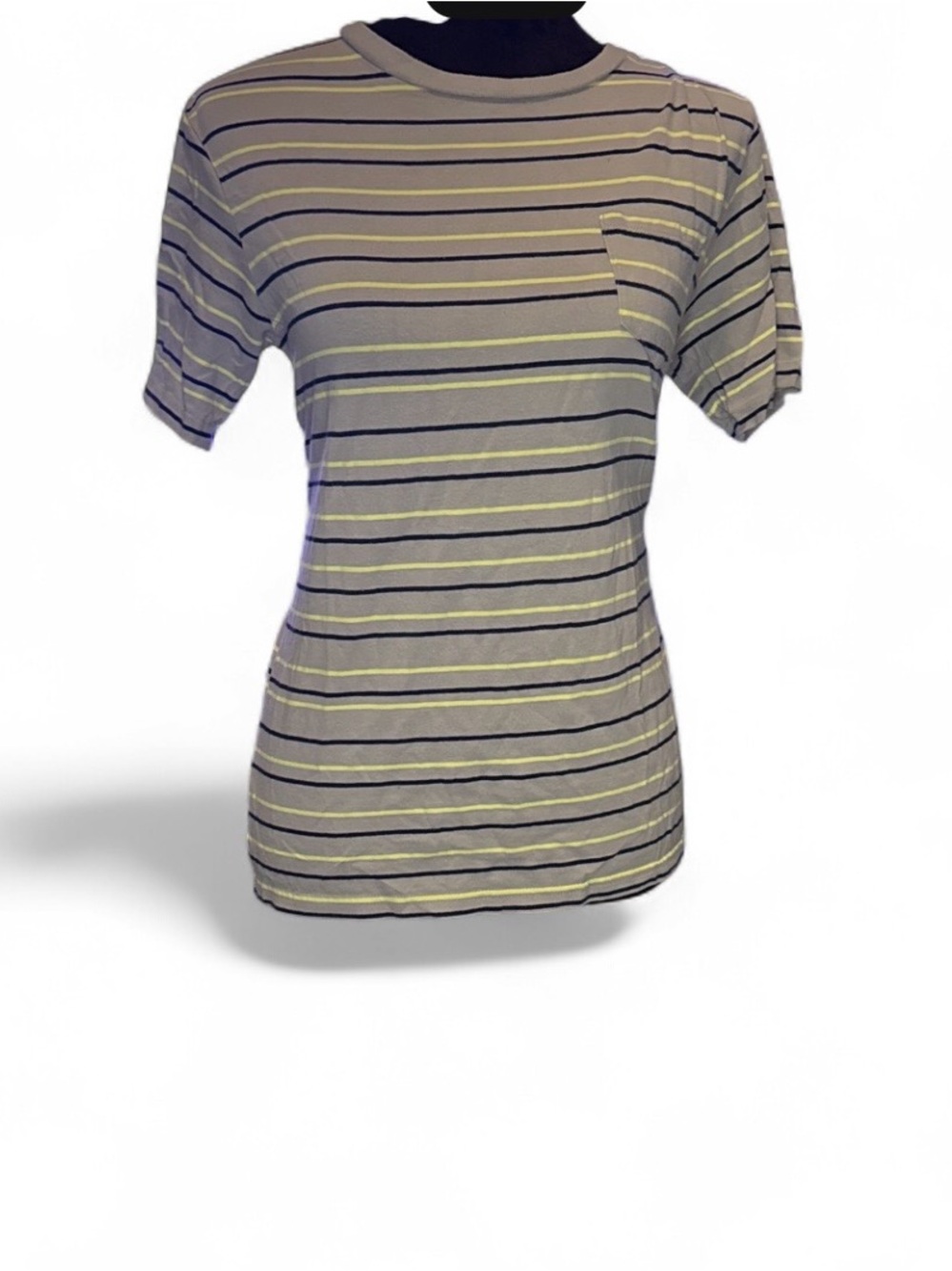 Circo Yellow & Navy Striped Pocket Tee